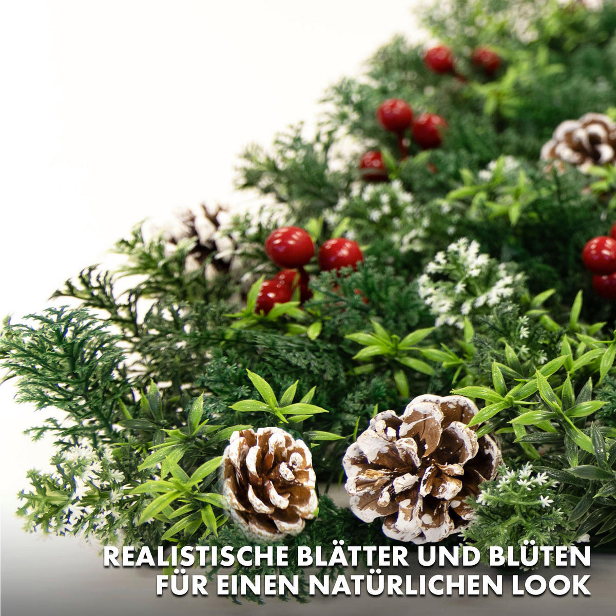 Wandverkleidung Pflanzenwand  Kunststoff  - Dunkelgrün/Rot, Trend, Kunststoff (50/50cm) - Floordirekt