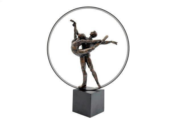 SZOBOR - fekete, Basics, természetes anyagok/fém (34.7/45.2/10.2cm)