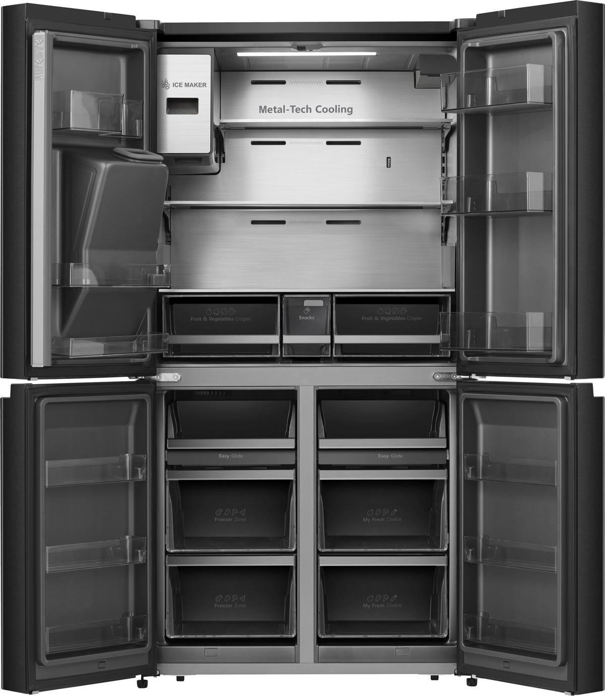 FRENCH-DOOR 91,4/178,5/72,5 cm RQ760N4IFE  - Schwarz, Trend (91,4/178,5/72,5cm) - Hisense