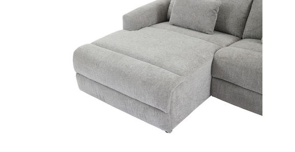 ECKSOFA  in Webstoff Grau  101/212 cm  - Schwarz/Grau, Design, Kunststoff/Textil (101/212cm) - Carryhome