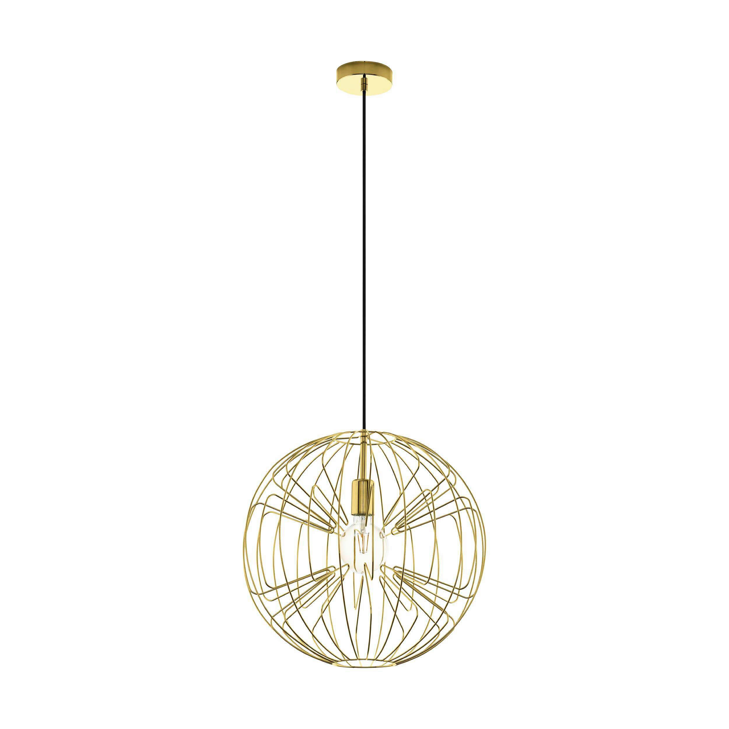 HÄNGELEUCHTE Okinzuri 45/110 cm   - Messingfarben/Schwarz, Design, Metall (45/110cm) - Eglo