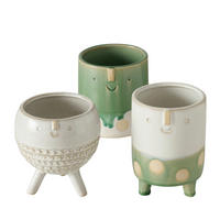 KASPÓ 10/12 cm  - világoszöld/fehér, Basics, kerámia (10/12cm)