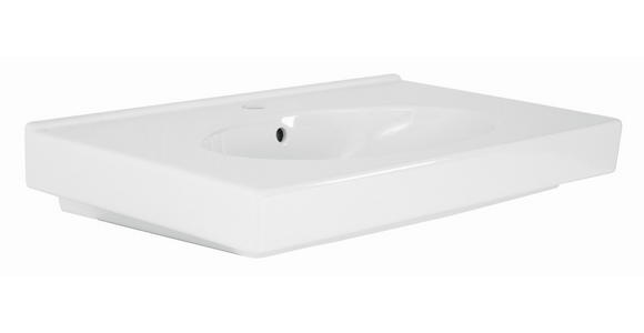 WASCHBECKEN 80/7/48 cm - Weiß, Design, Keramik (80/7/48cm) - Xora