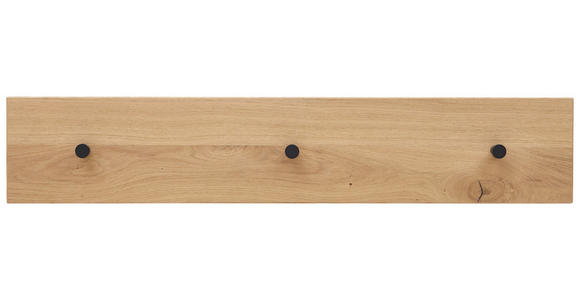 HAKENLEISTE Eiche furniert Anthrazit, Eichefarben  - Eichefarben/Anthrazit, Design, Holz/Metall (80/15/2cm) - Dieter Knoll