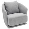 SESSEL in Plüsch, Bouclé Grau  - Schwarz/Grau, Design, Textil/Metall (83/80/75cm) - Livetastic