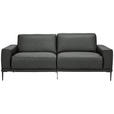 2,5-SITZER in Leder Anthrazit  - Anthrazit/Schwarz, Design, Leder/Metall (200/102/92cm) - Johann Jakob
