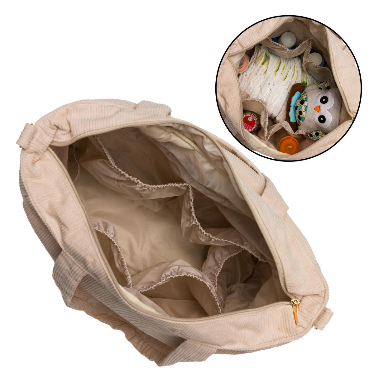 WICKELTASCHE  - Sandfarben, Basics, Kunststoff (39/15/36cm) - Jimmylee