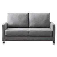 SCHLAFSOFA in Flachgewebe Hellgrau  - Chromfarben/Hellgrau, KONVENTIONELL, Textil/Metall (140/90/95cm) - Bali