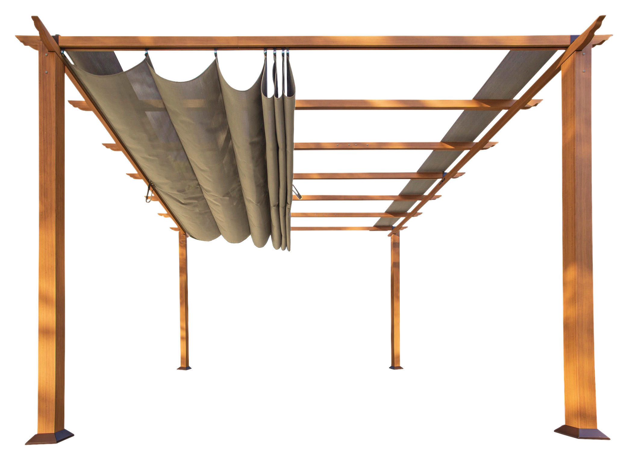 PERGOLA velikost: 350/235/350 cm - svetlohnedá, Basics, kov/plast (350/235/350cm)