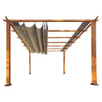 PERGOLA velikost: 350/235/350 cm - světle hnědá, Basics, kov/plast (350/235/350cm)