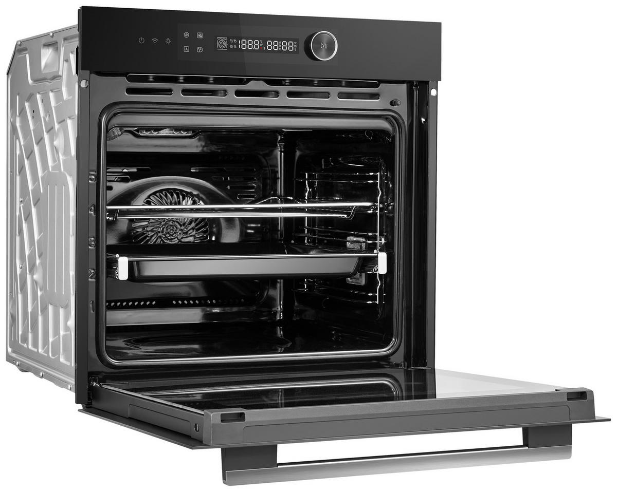 EINBAUBACKOFEN MBO7NM30E4-BK  - Schwarz, Basics, Glas/Metall (59,5/59,5/56,6cm) - Midea