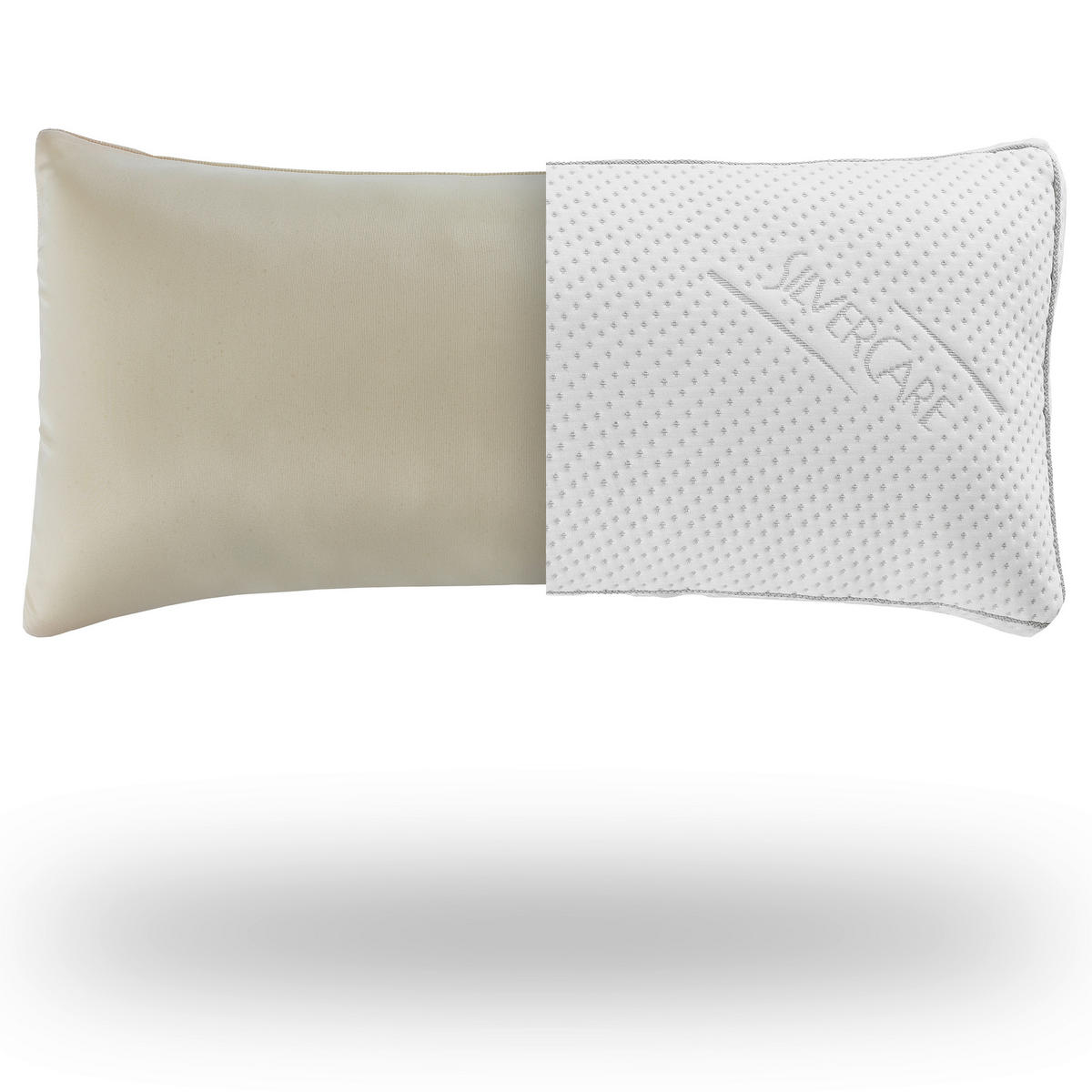 VANKÚŠ POD HLAVU, 80/40 cm - biela, Basics, textil (80/40cm) - Boxxx