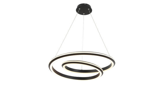 LED-HÄNGELEUCHTE 60/120 cm - Schwarz, Basics, Kunststoff/Metall (60/120cm) - Novel