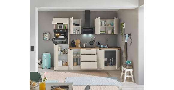 KÜCHENBLOCK   in Kaschmir  - Kaschmir/Schwarz, Basics, Holzwerkstoff/Metall (270/211/60cm) - Xora