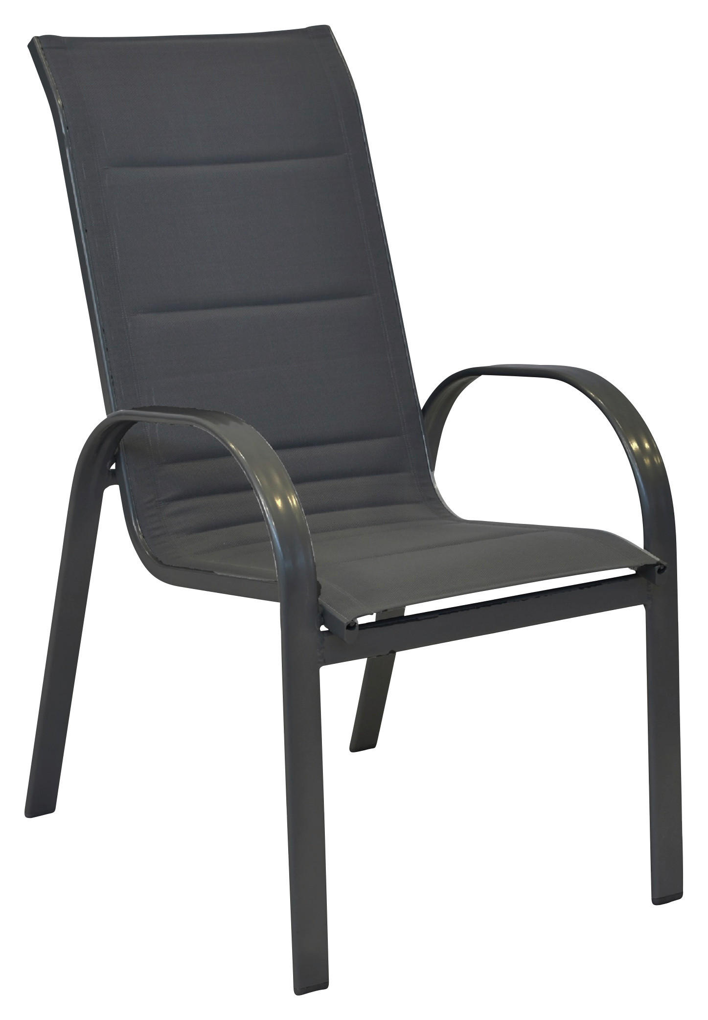 STAPELSESSEL Aluminium Anthrazit, Graphitfarben  - Anthrazit/Graphitfarben, MODERN, Kunststoff/Metall (57/105/77cm) - Gardenson