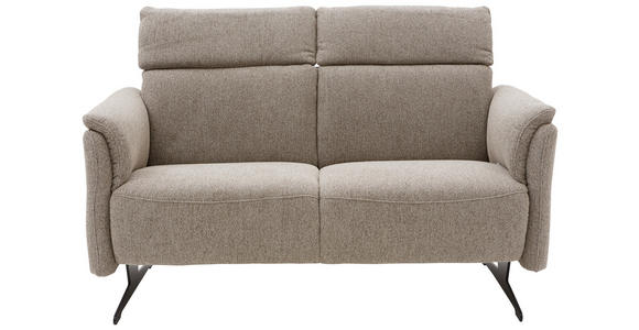2-SITZER-SOFA Varo Chenille Graubraun  - Graubraun/Schwarz, KONVENTIONELL, Textil/Metall (178/106/92cm) - Dieter Knoll