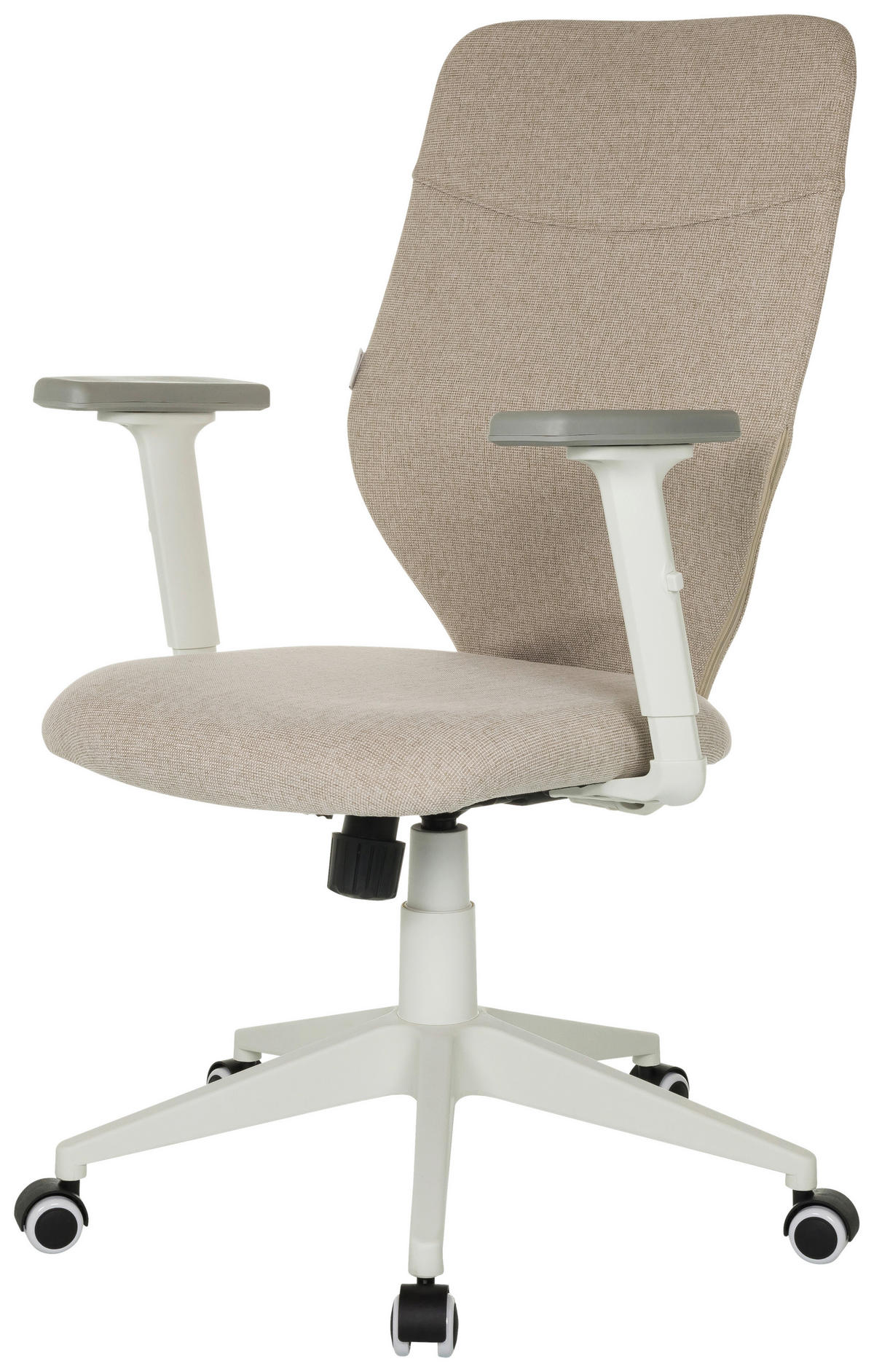 OTOČNÁ ŽIDLE, plochá tkanina, béžová - šedá/bílá, Moderní, textil/plast (70/115/70cm) - MID.YOU