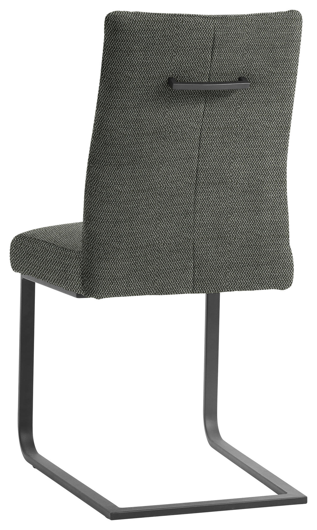 SCHWINGSTUHL  in Stahl Chenille  - Schwarz/Braun, Design, Textil/Metall (47/93/58cm) - Dieter Knoll