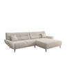 ECKSOFA in Chenille Beige  290/166 cm  - Wildeiche/Beige, MODERN, Holz/Textil (290/166cm) - MID.YOU