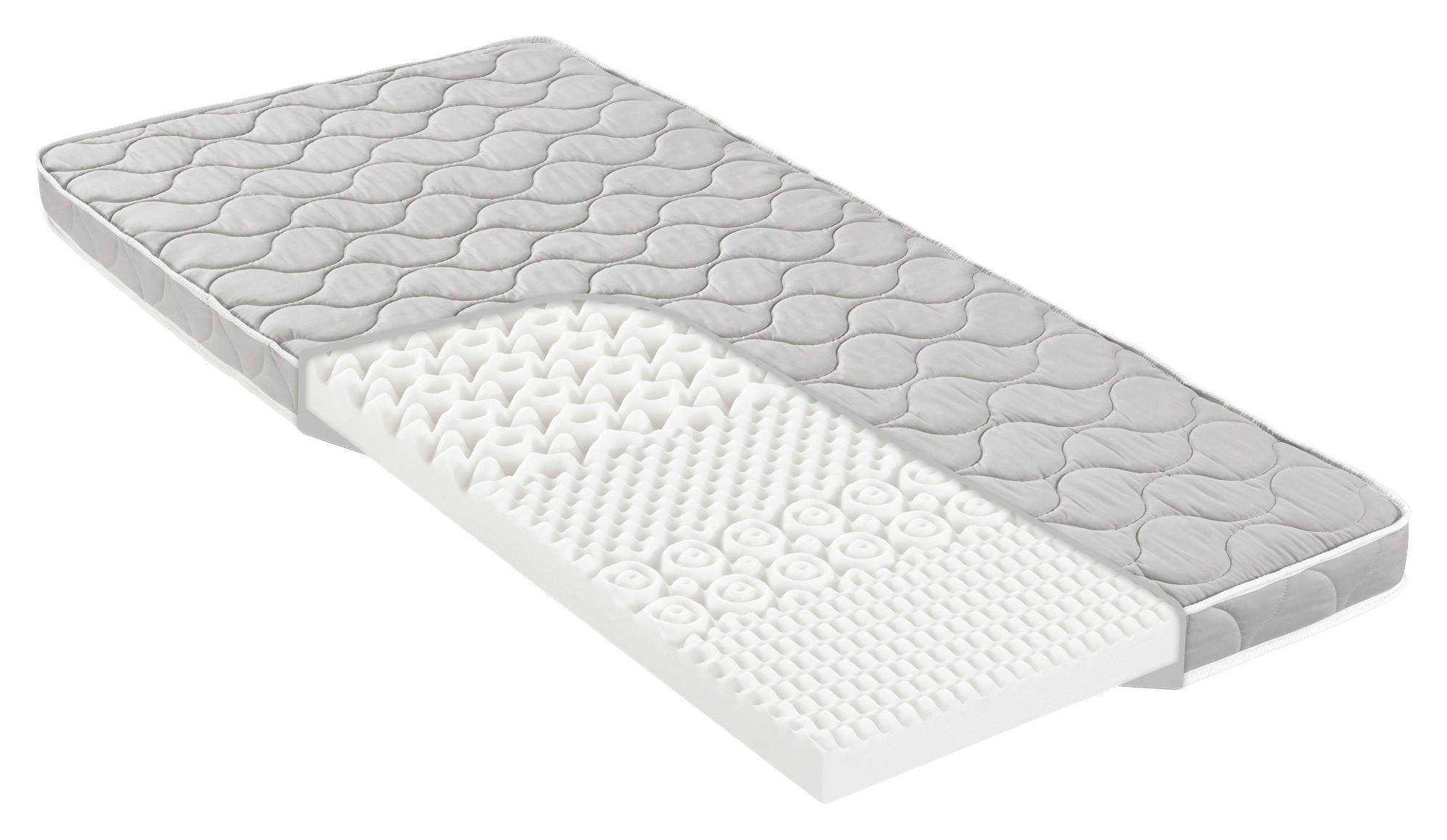 MATRAC, 90-180/200 cm - sivá, Konventionell, textil/plast (90-180/200cm) - Carryhome