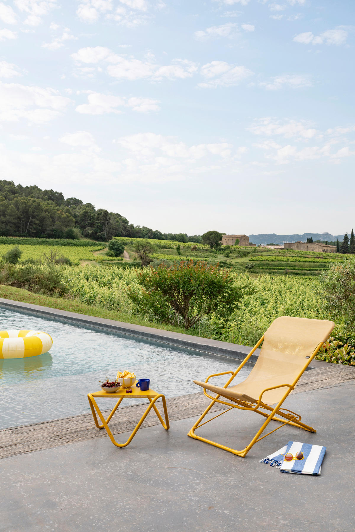 STRANDSTUHL Stahl Gelb  - Gelb, Basics, Kunststoff/Metall (60/91/83cm) - Lafuma Mobilier