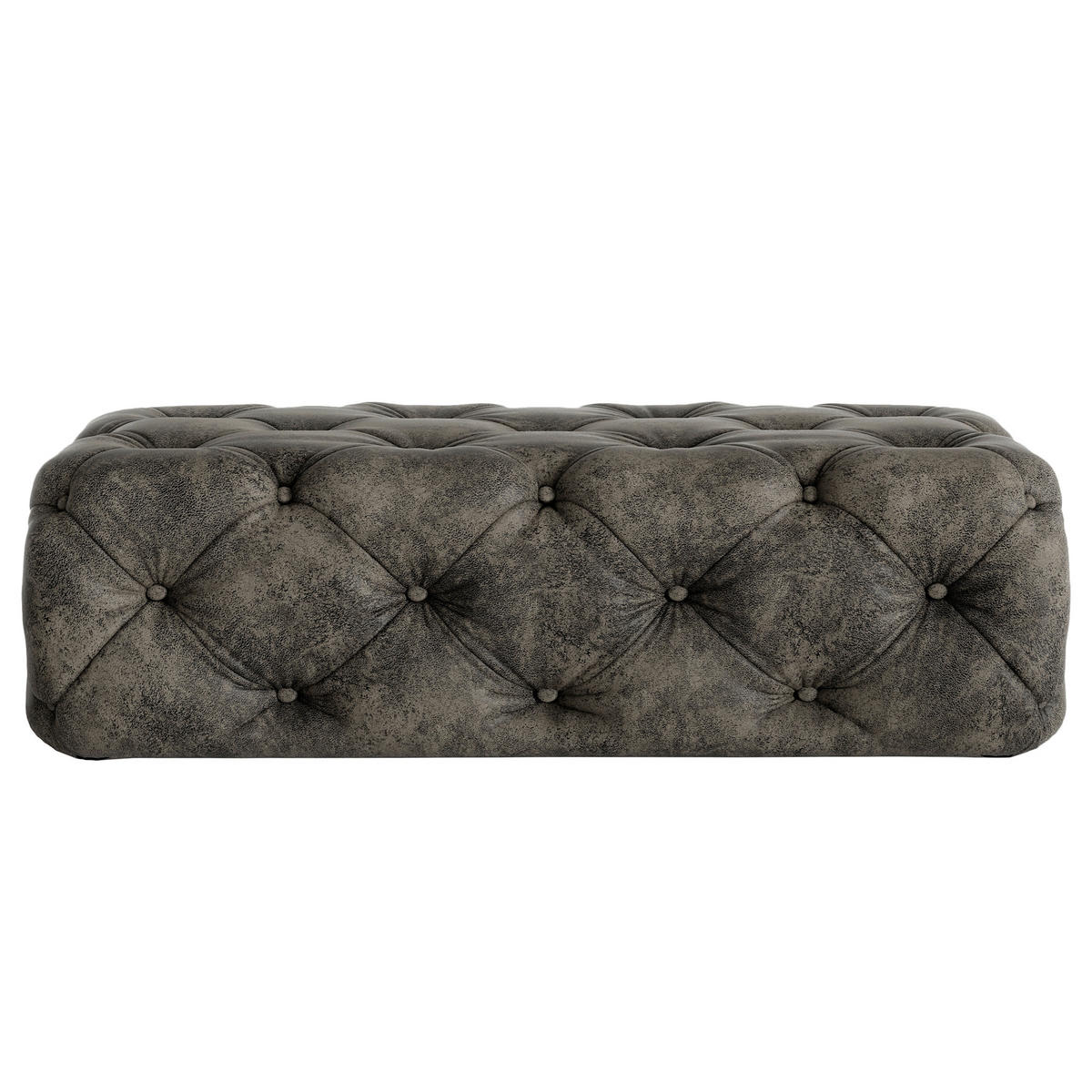 HOCKER in Textil Anthrazit  - Anthrazit/Schwarz, Design, Kunststoff/Textil (130/39/65cm) - P & B
