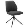 STUHL Webstoff Anthrazit  - Anthrazit/Schwarz, Design, Textil/Metall (49/87/61cm) - Carryhome