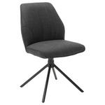 STUHL Webstoff Anthrazit  - Anthrazit/Schwarz, Design, Textil/Metall (49/87/61cm) - Carryhome