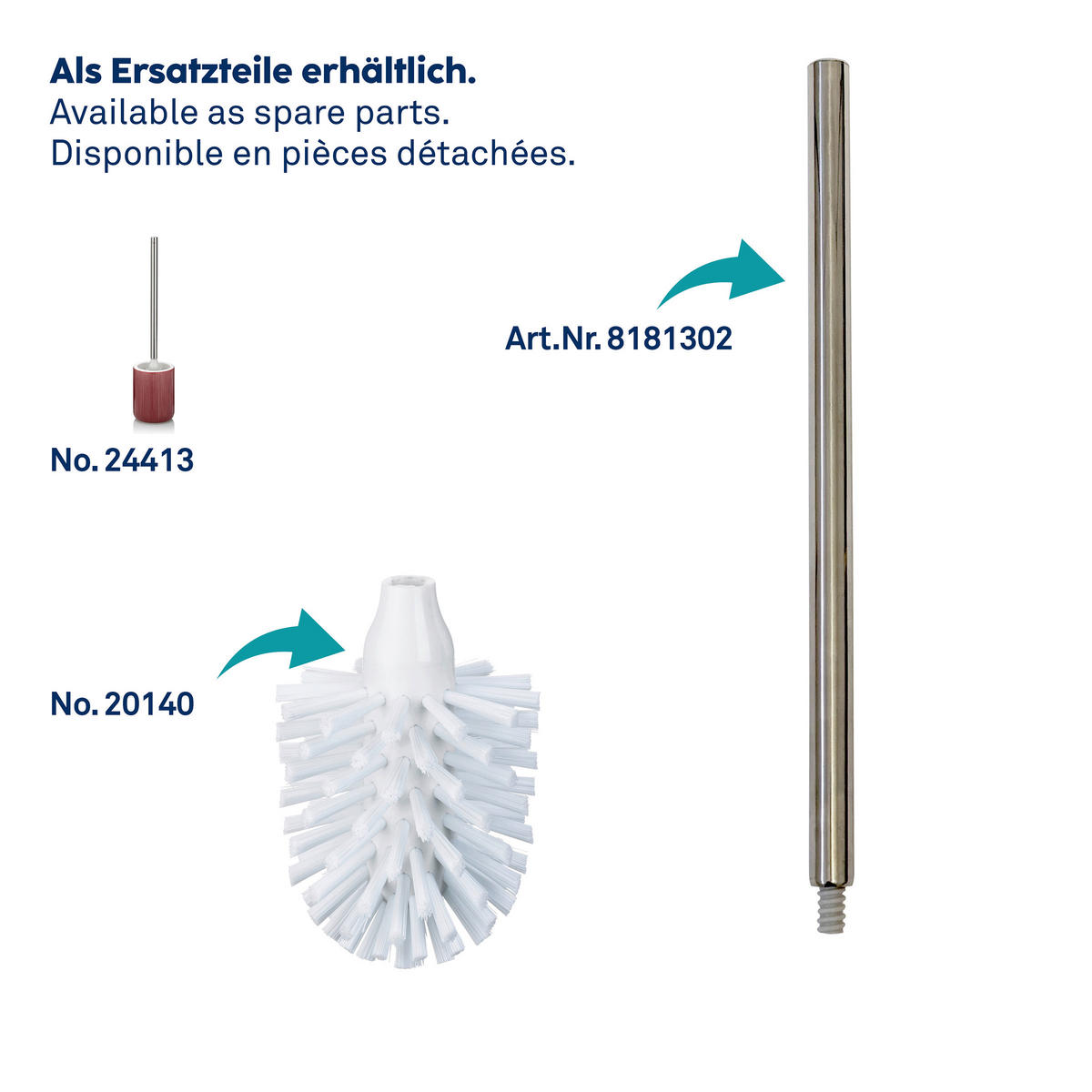 WC-BÜRSTENGARNITUR - Edelstahlfarben/Rot, Basics, Keramik/Kunststoff (10/45cm) - Kela