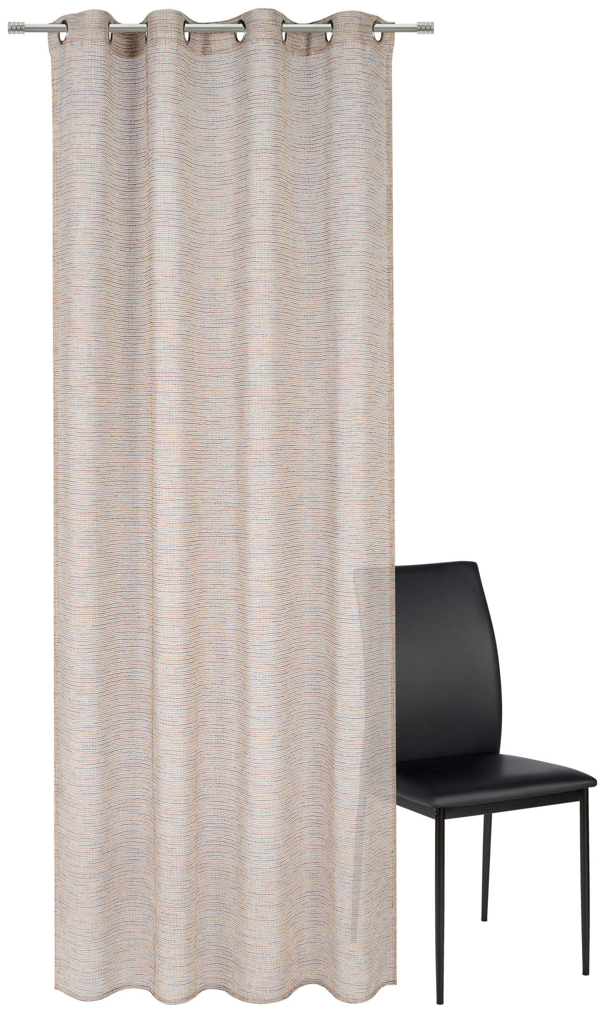 ÖSENVORHANG transparent  - Rot/Multicolor, Trend, Textil (140/245cm) - Esposa