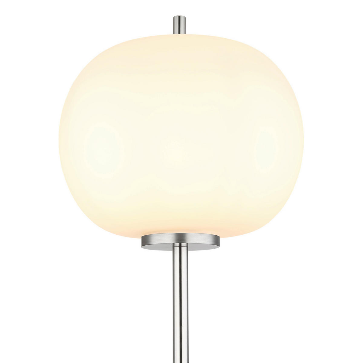 STOJACIA LAMPA, 30/160 cm  - niklová, Konventionell, kov/sklo (30/160cm)