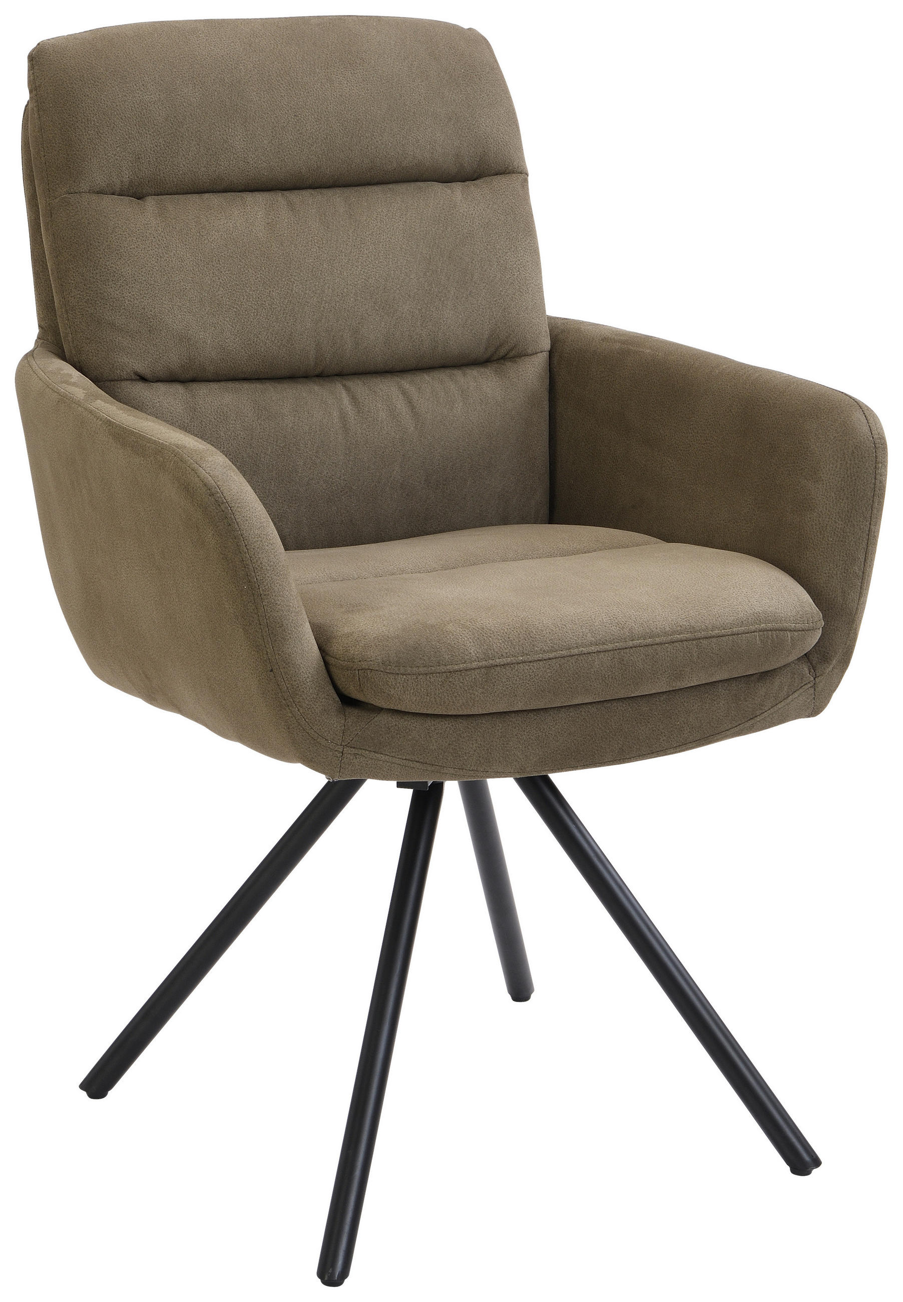 ARMLEHNSTUHL  in Eisen Webstoff  - Schwarz/Grün, Design, Textil/Metall (62/89/65cm) - Cantus