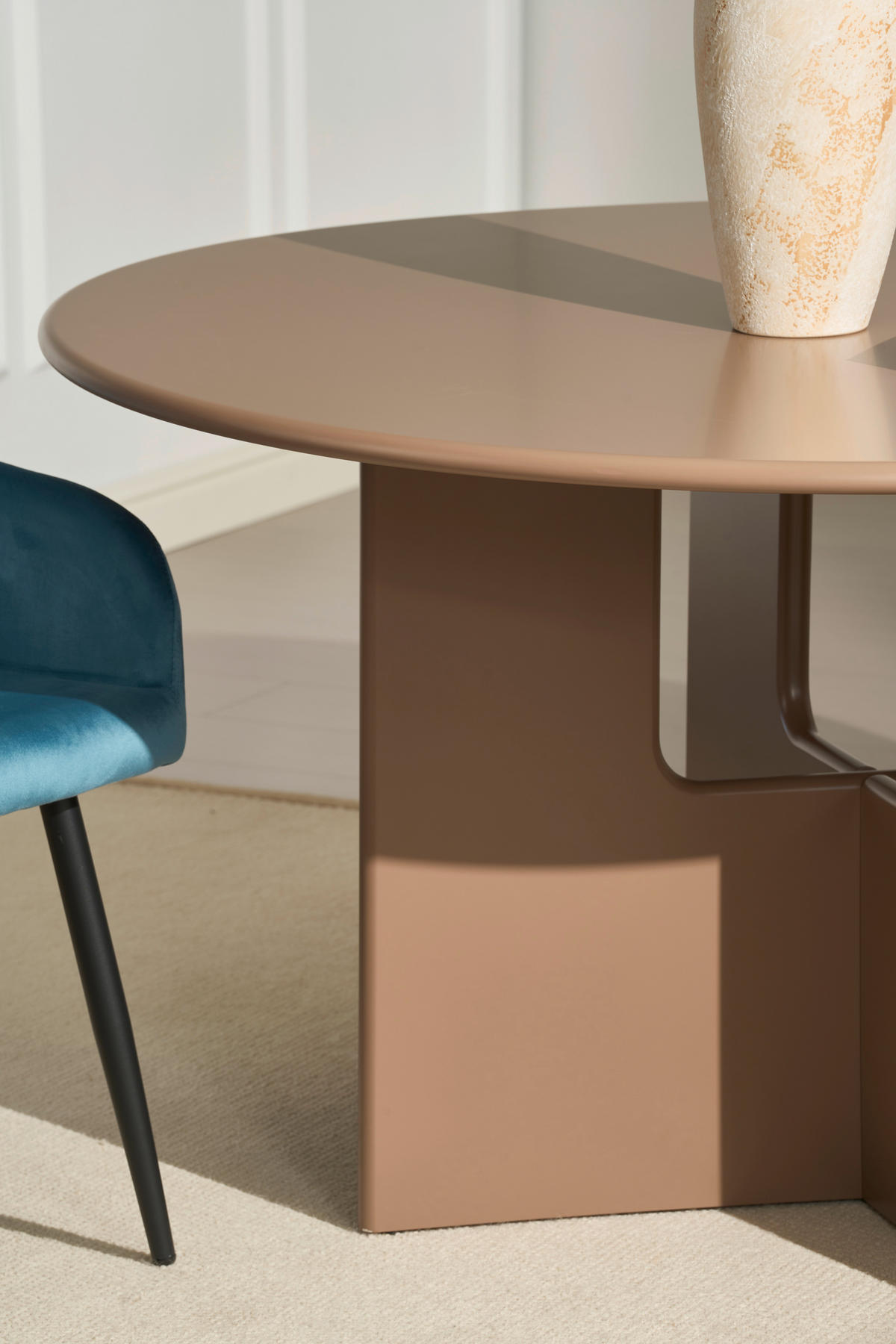 ESSTISCH 140/140/75 cm Nachbildung  Holzwerkstoff rund Braun  - Braun, MODERN, Holzwerkstoff (140/140/75cm) - Livetastic