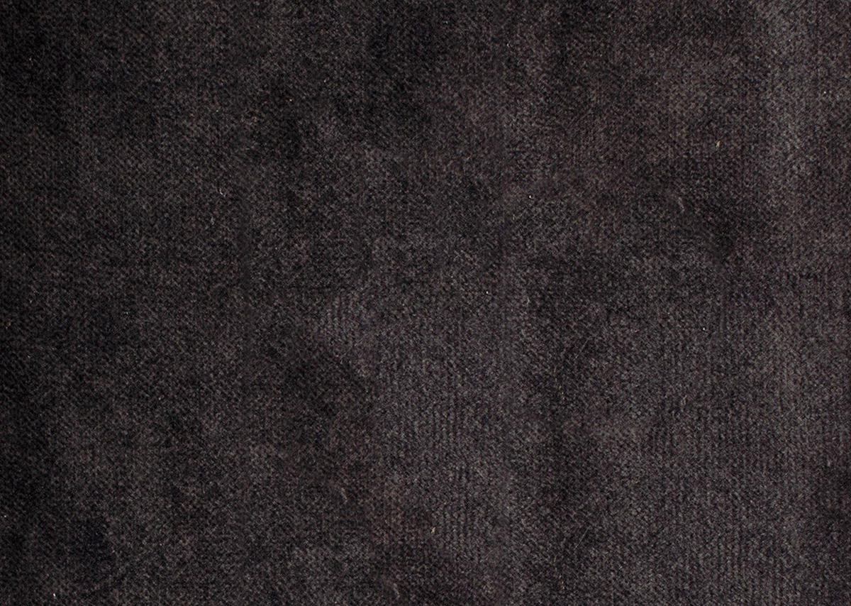 HOCKER Velours Dunkelbraun  - Dunkelbraun/Schwarz, Design, Textil/Metall (131/47/71cm) - Stylife