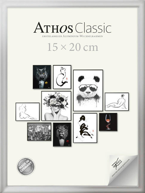 BILDERRAHMEN - Silberfarben, Basics, Papier/Holzwerkstoff (15/20/1,8cm)