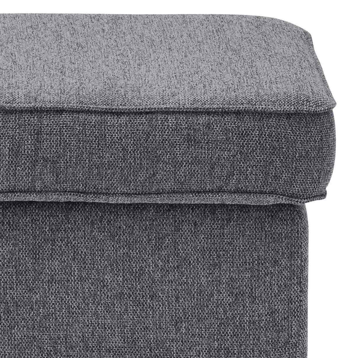 HOCKER Webstoff Anthrazit  - Anthrazit/Schwarz, Basics, Textil (63/43/42cm) - MID.YOU