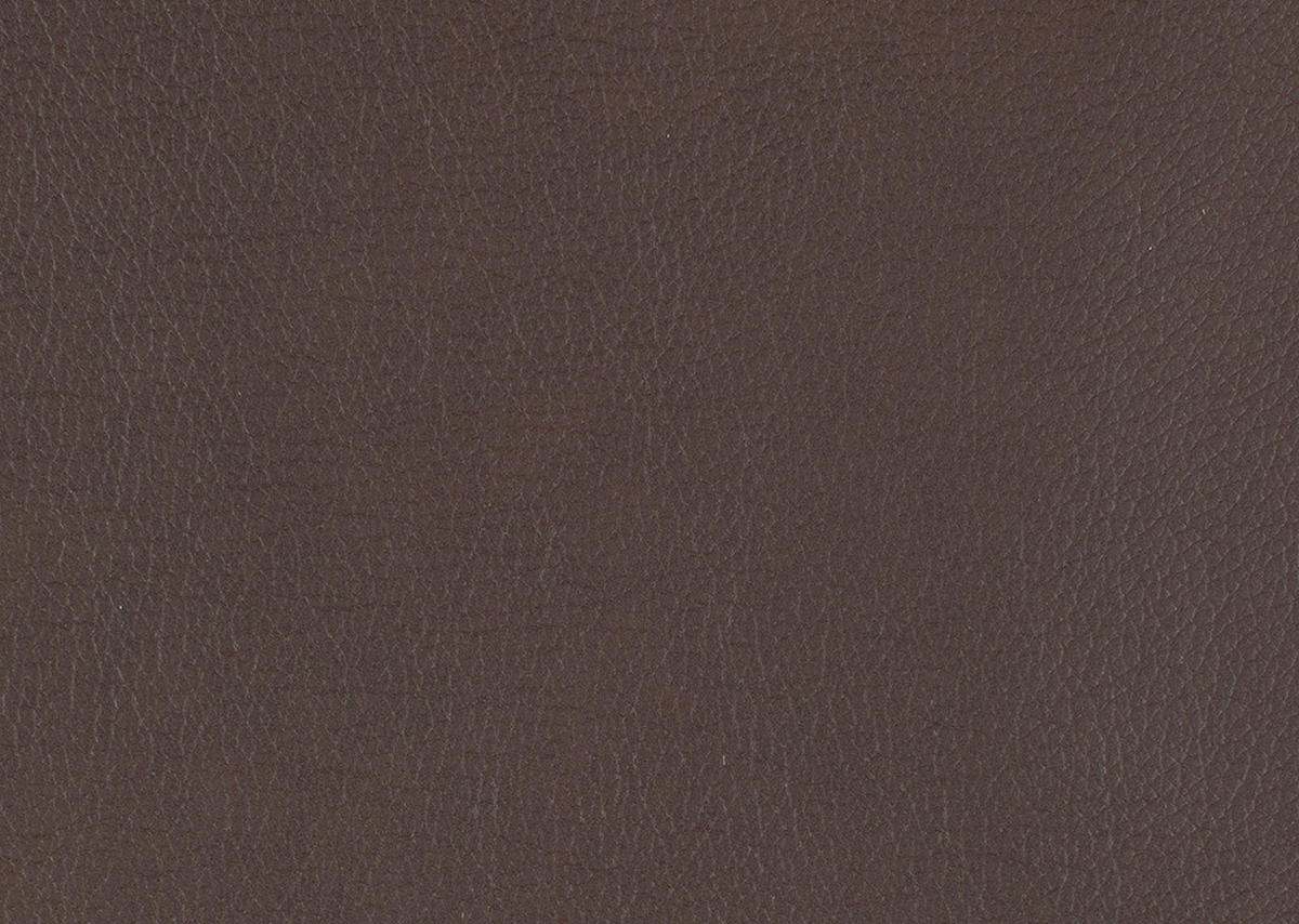 HOCKER in Leder Dunkelbraun  - Dunkelbraun/Beige, Natur, Leder/Holz (65/46/55cm) - Valnatura