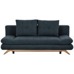 SCHLAFSOFA Flachgewebe Dunkelgrau  - Dunkelgrau/Buchefarben, KONVENTIONELL, Holz/Textil (205/86/94cm) - Carryhome