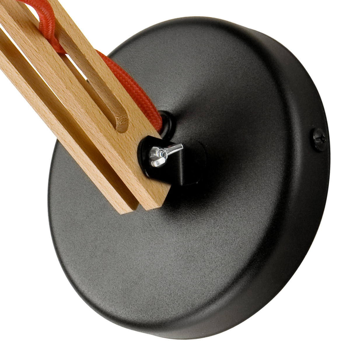 WANDLEUCHTE Marcello 35/25 cm  - Schwarz/Kernbuche, Design, Holz/Metall (35/25cm)