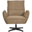 SESSEL in Teddystoff Braun  - Schwarz/Braun, Design, Textil/Metall (60/94/86cm) - Dieter Knoll