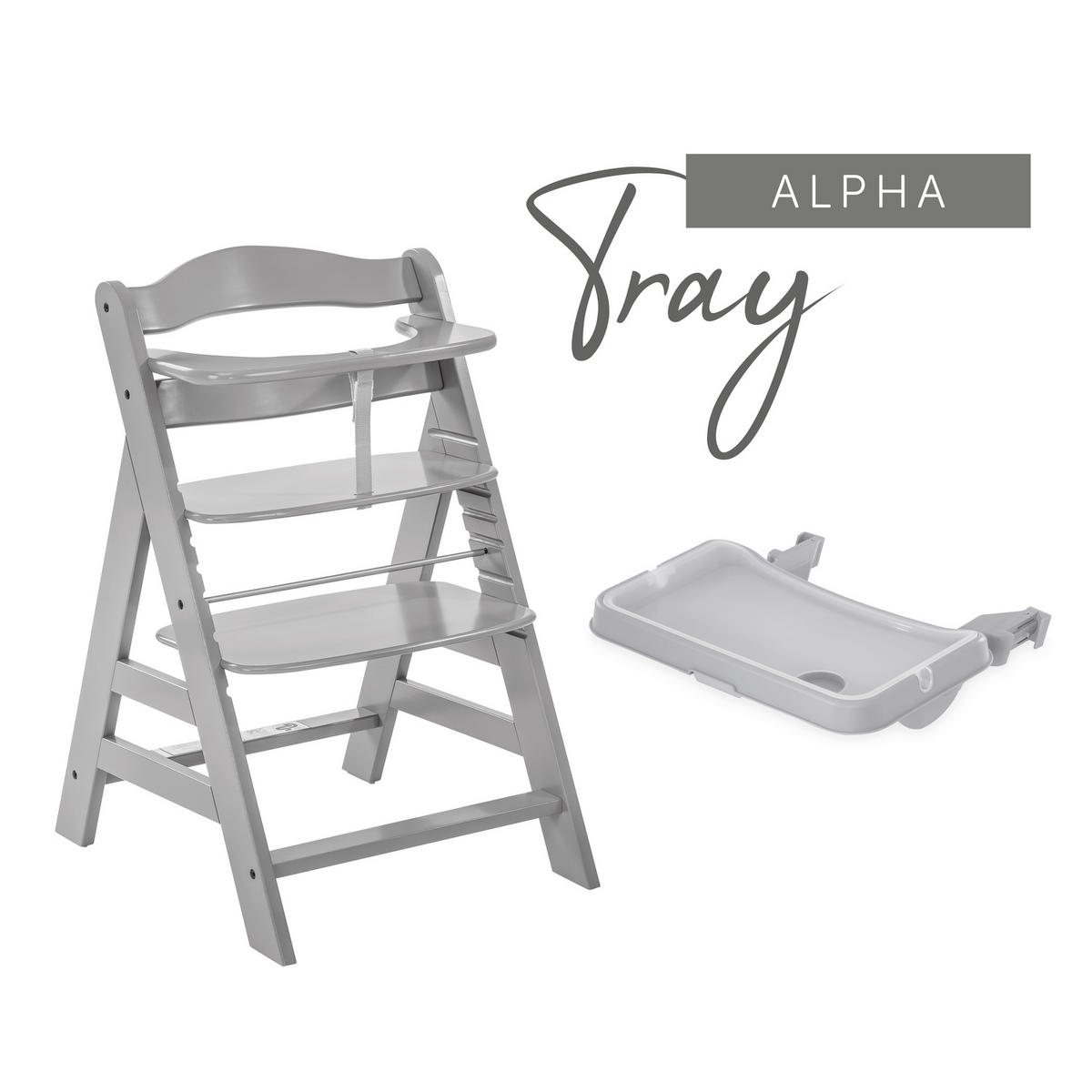 ESS- UND SPIELBRETT Alpha Tray  - Grau, Trend, Kunststoff (46/56,5/22,5cm) - Hauck