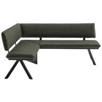 ECKBANK 150/190 cm  in Grau, Schwarz  - Schwarz/Grau, MODERN, Textil/Metall (150/190cm) - Cantus
