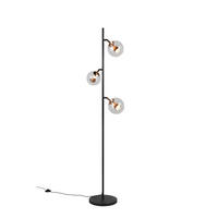 LED-STEHLEUCHTE SOLENNE 26/160/37 cm  - Transparent/Goldfarben, Design, Glas/Metall (26/160/37cm)