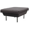 HOCKER Anthrazit  - Anthrazit/Schwarz, Design, Textil/Metall (70/45/70cm) - LOOKS by W.Joop