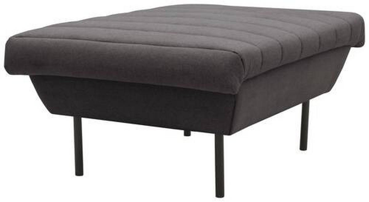 HOCKER in Textil Anthrazit  - Anthrazit/Schwarz, Design, Textil/Metall (70/45/70cm) - LOOKS by W.Joop