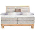 BOXSPRINGBETT 180/200 cm  in Eichefarben, Beige  - Eichefarben/Beige, Natur, Holz/Textil (180/200cm) - Valnatura