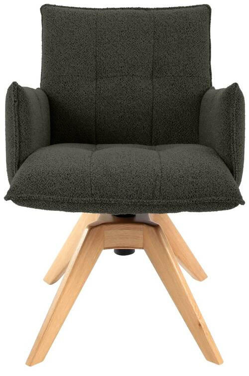 ARMLEHNSTUHL  in Webstoff  - Waldgrün/Eichefarben, Design, Holz/Textil (57/86/65cm) - Valnatura