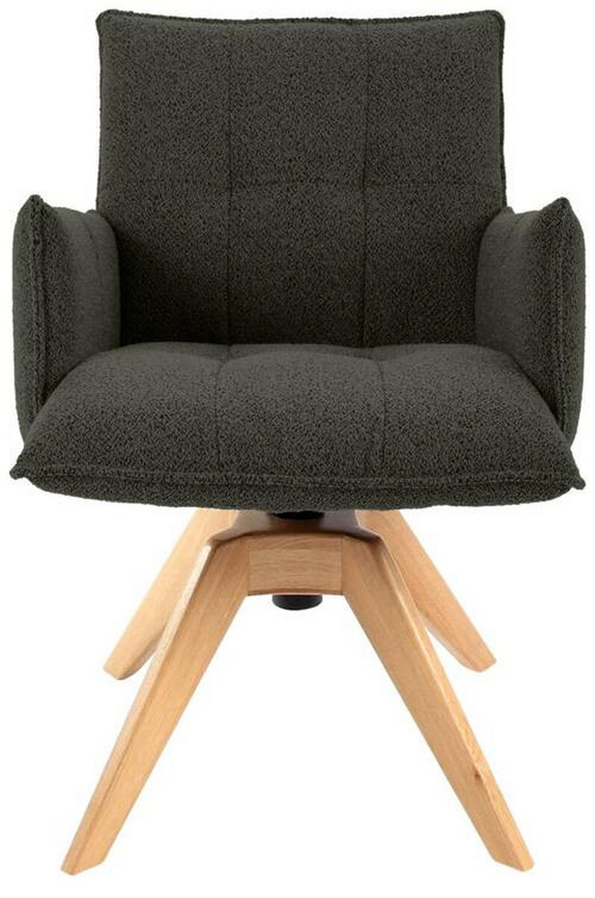 ARMLEHNSTUHL  in Webstoff  - Waldgrün/Eichefarben, Design, Holz/Textil (57/86/65cm) - Valnatura
