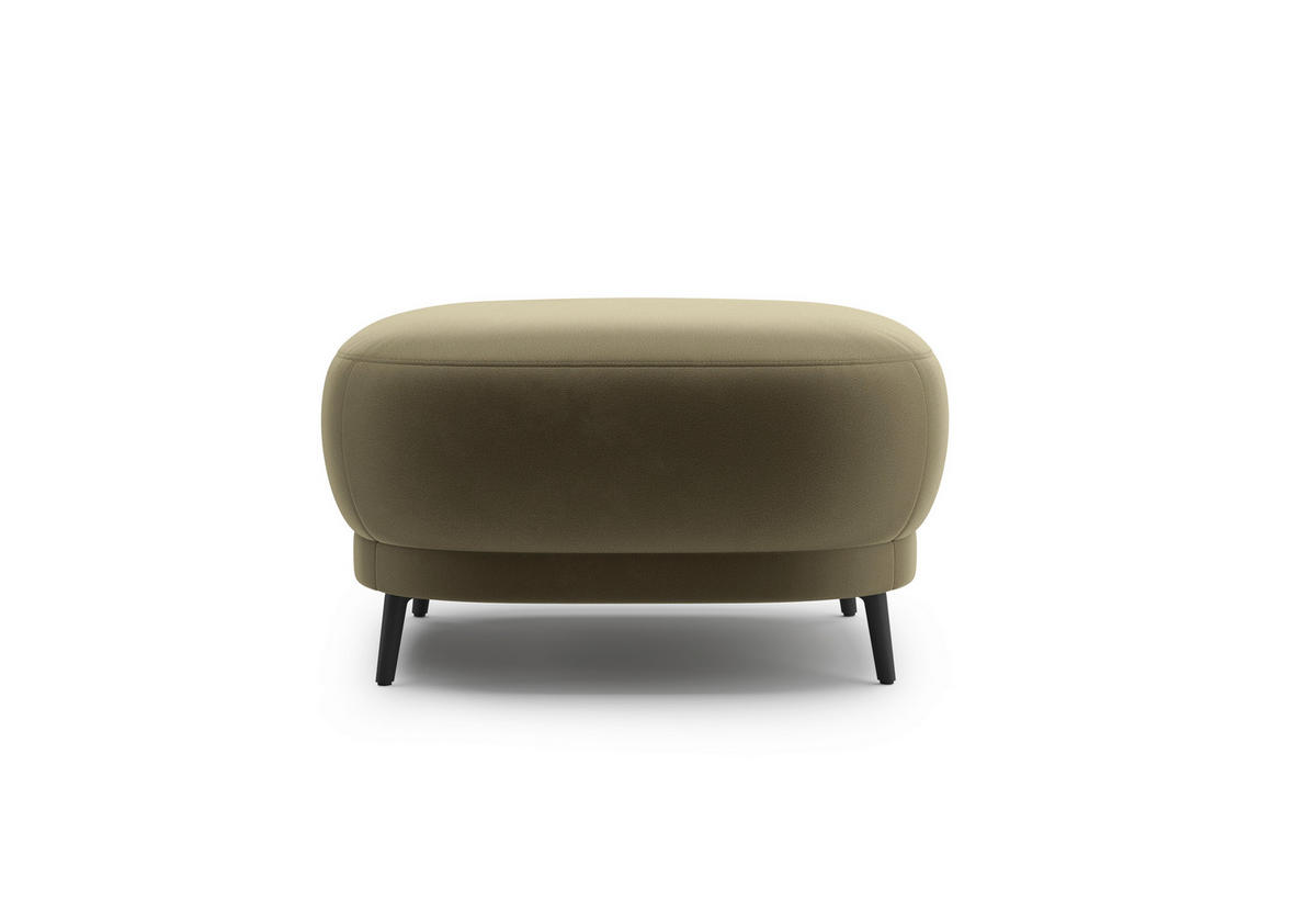HOCKER in Textil Olivgrün  - Schwarz/Olivgrün, MODERN, Textil/Metall (90/49/90cm) - Sit & More