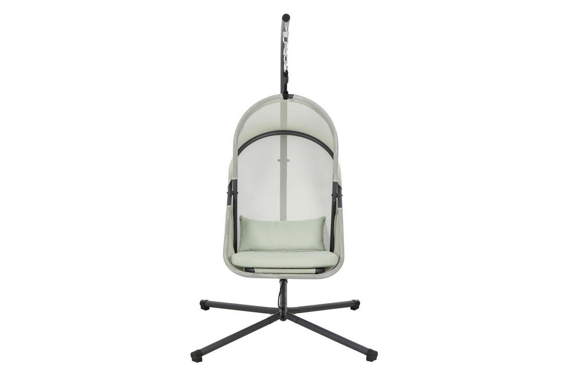 HÄNGESESSEL 123/195/106 cm  - Anthrazit/Grün, KONVENTIONELL, Kunststoff/Textil (123/195/106cm) - Siena Garden